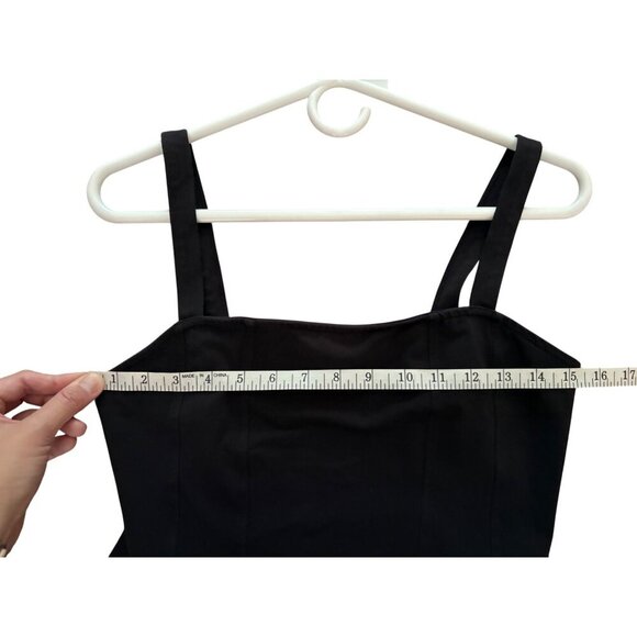 H&M Sleeveless Ribbed Thong Bodysuit in Black Size Medium - Picture 6 of 7